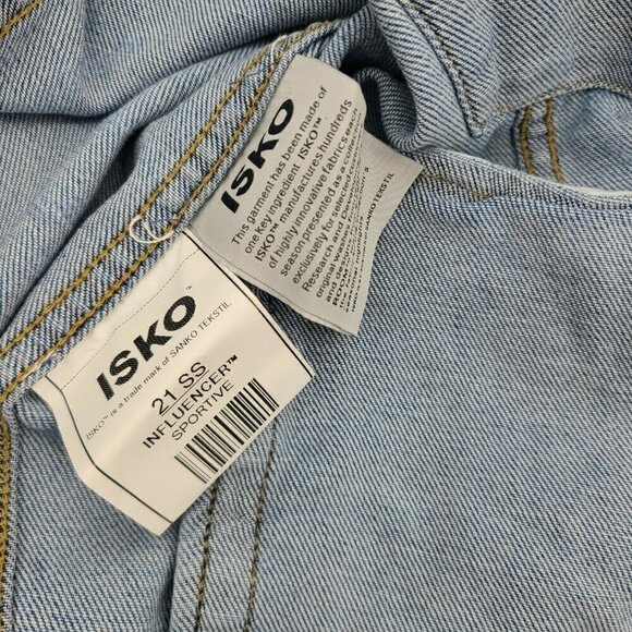 New ISKO Denim Jacket Mens XL? Influencer Sportive Button Front Jean - Picture 7 of 8